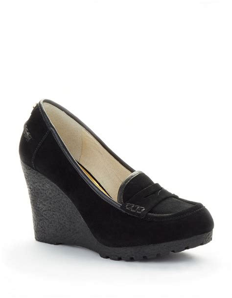 michael kors rory suede wedge loafer black|Michael michael kors rory loafer + FREE SHIPPING .